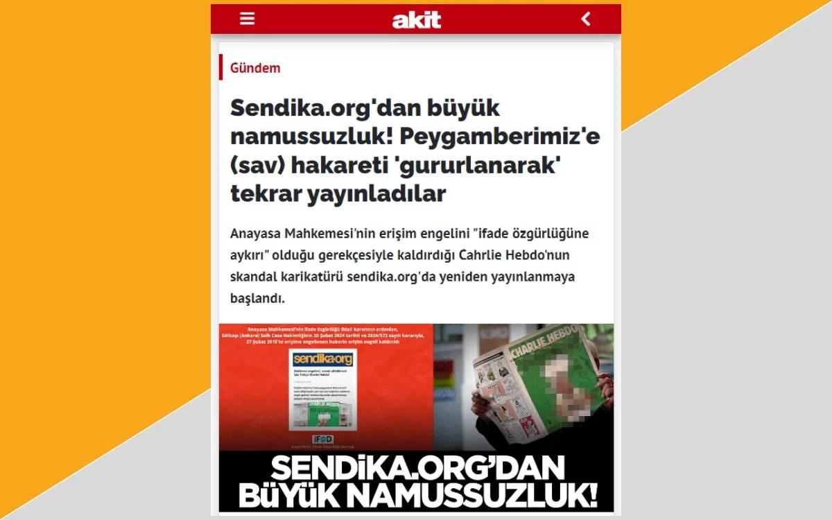 Intimidation attempt targets Sendika.org after publishing translation of Charlie Hebdo issue
