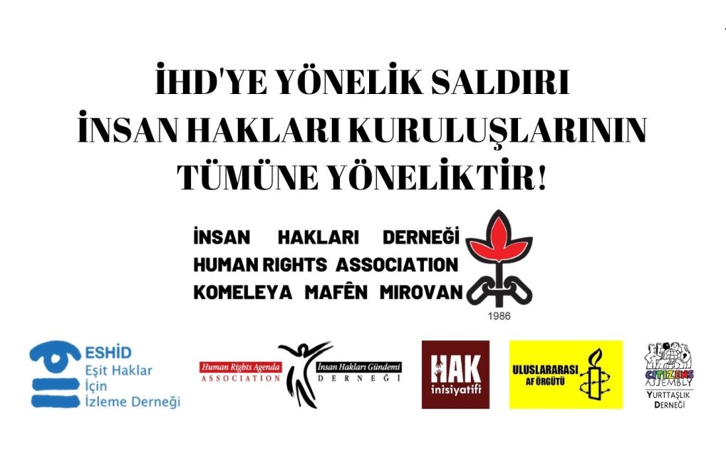 İnsan hakları örgütleri: İHD’nin yanındayız