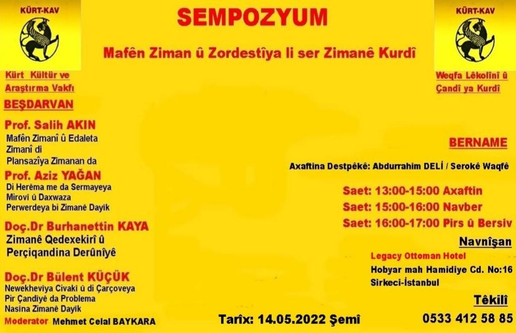 Kürt-Kav’dan sempozyum: “Kürd Dili Üzerindeki Baskılar”