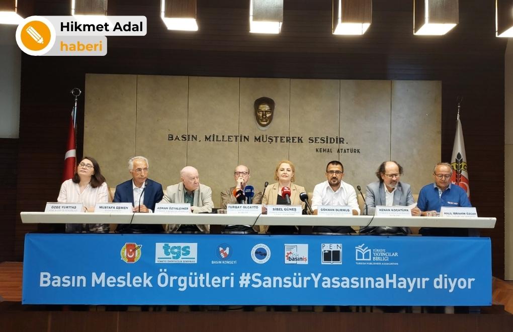 Basın meslek örgütleri sansür yasasına ‘hayır’ dedi
